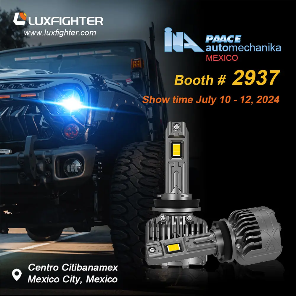 Luxfighter Car LED -strålkastare 2024 Mexiko ina paace